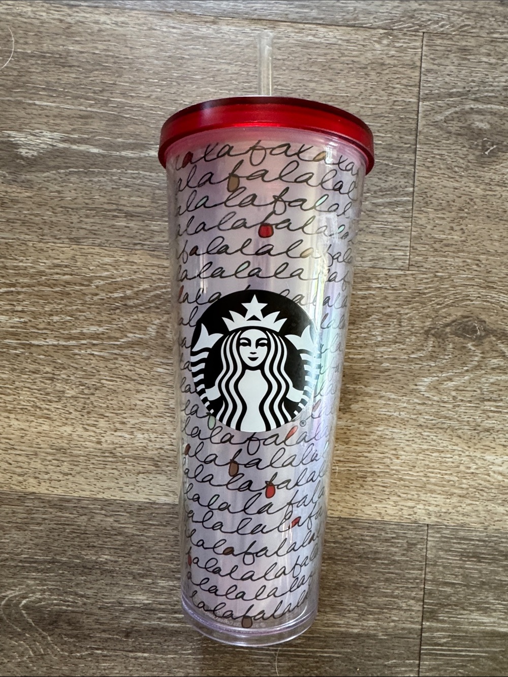 Starbucks limited edition 24oz venti falalala Christmas holiday tumbler 2016